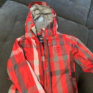 686 Plaid Snowboard Jacket EUC